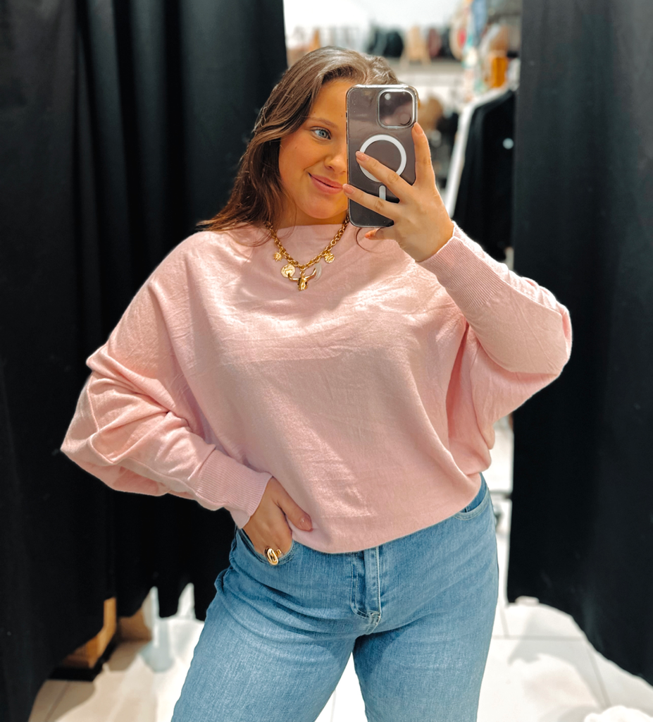 Pull Carmelia rose pâle