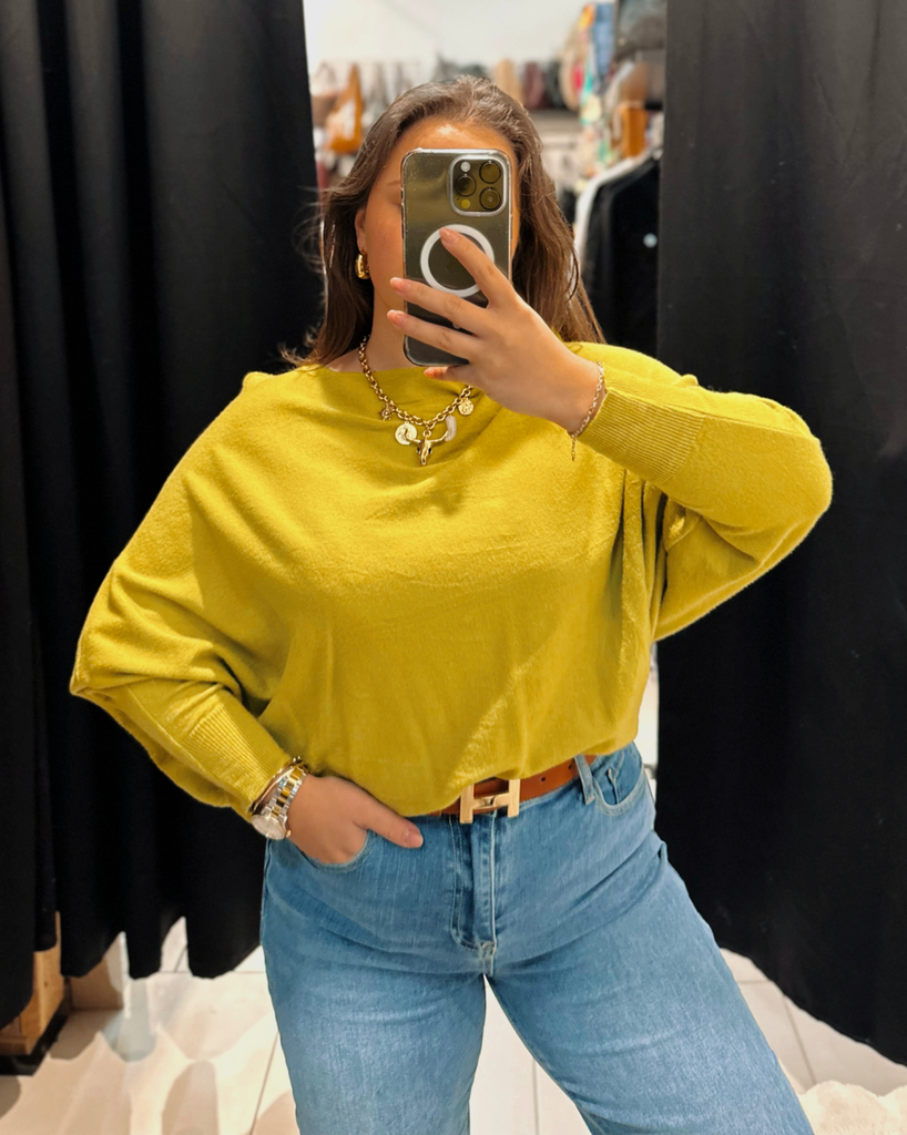 Pull Carmelia vert anis