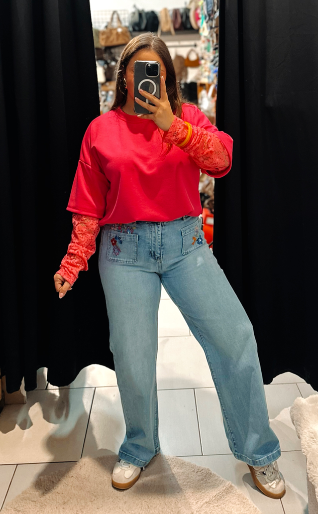 Jeans Zack et Zoé fleuri (36)