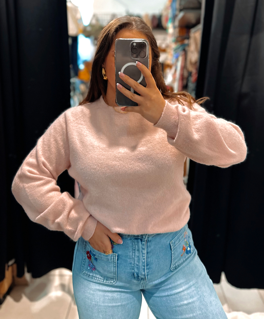 Pull Bérénice rose pâle