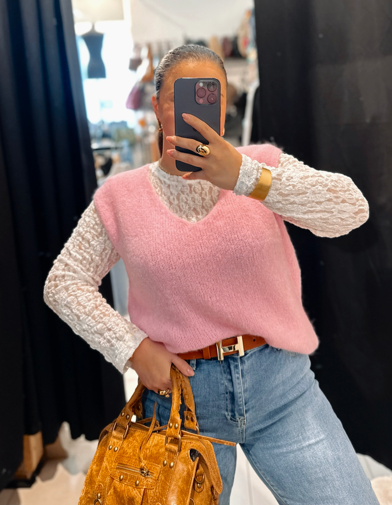 Pull Églantine rose