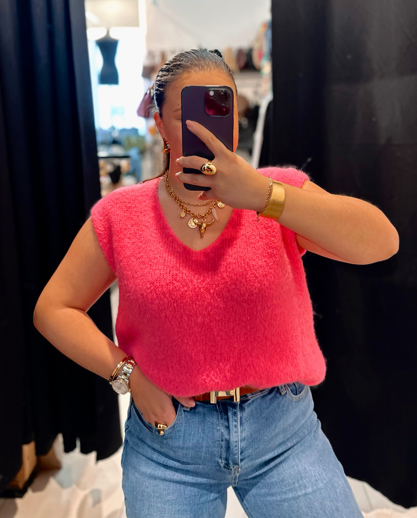 Pull Églantine fuchsia