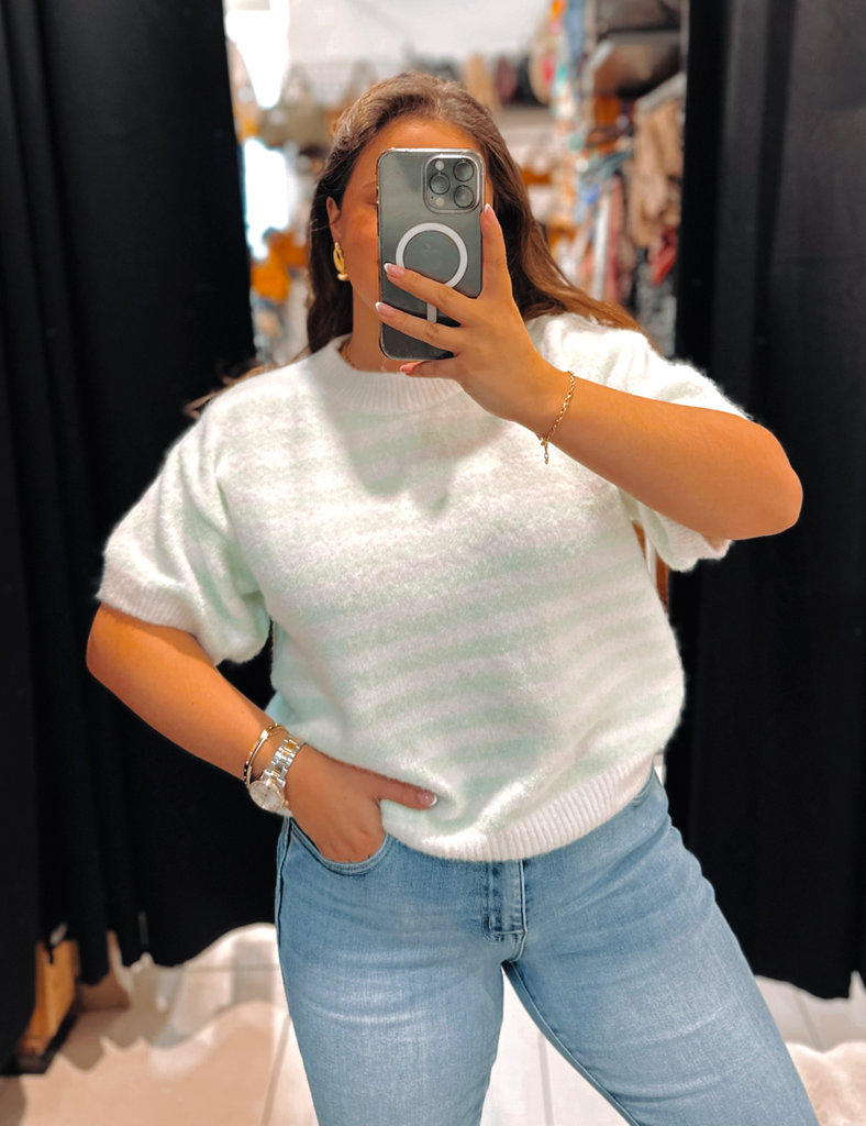 Pull Marine vert d’eau