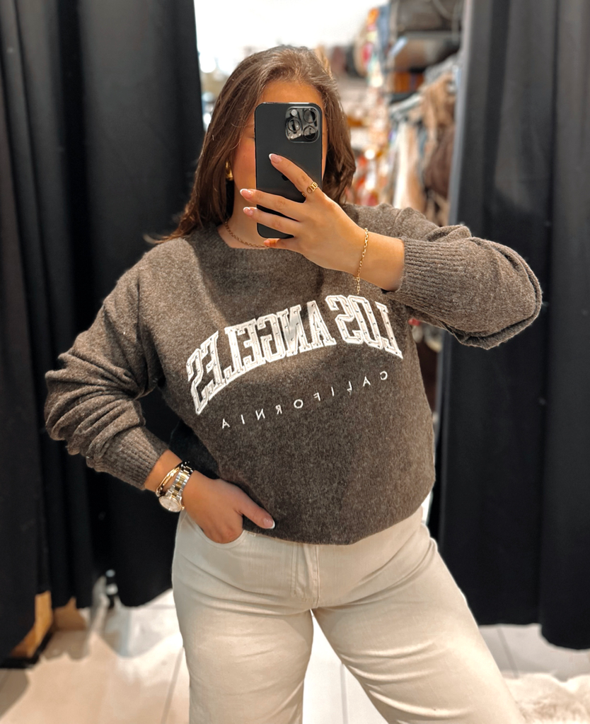 Pull Los Angeles chocolat