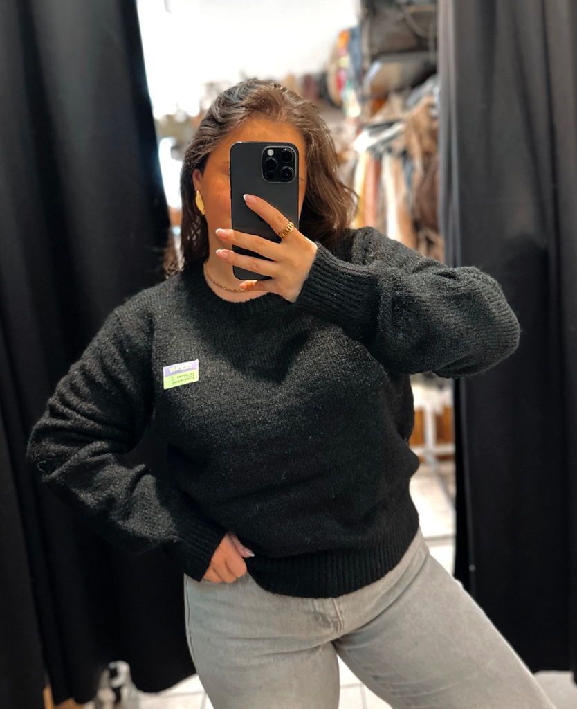 Pull vintage noir