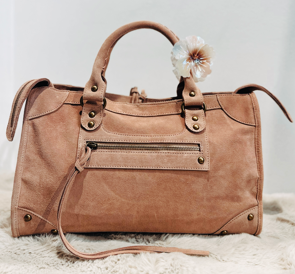 Grand sac gaga rose poudré