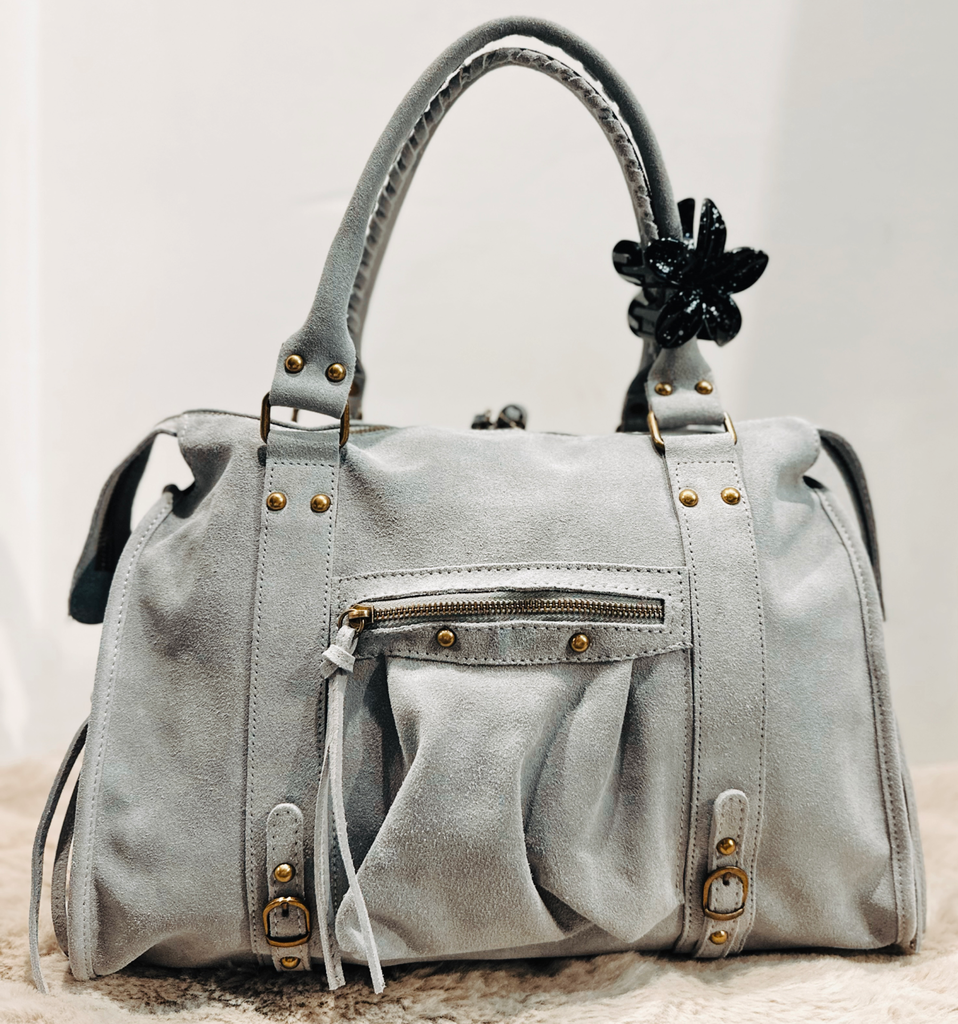Sac gaga Xl gris en daim
