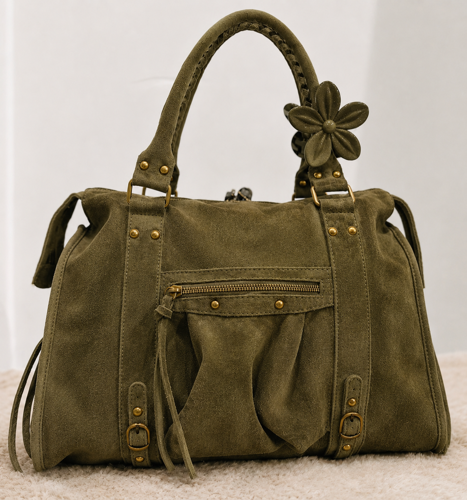 Sac gaga Xl kaki en daim