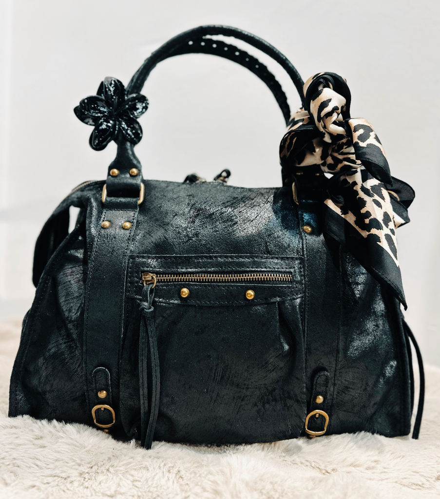Sac gaga Xl noir en cuir