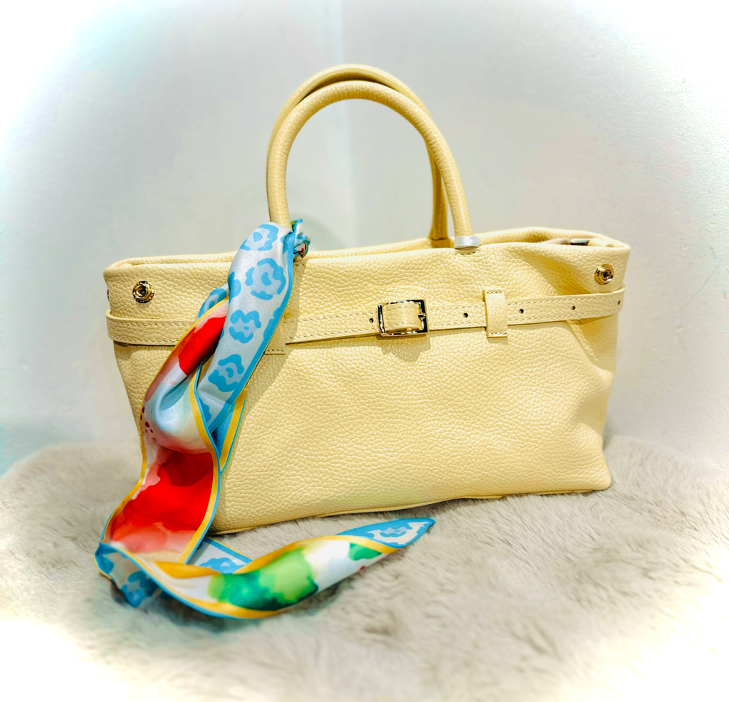 Sac Nicole cuir jaune