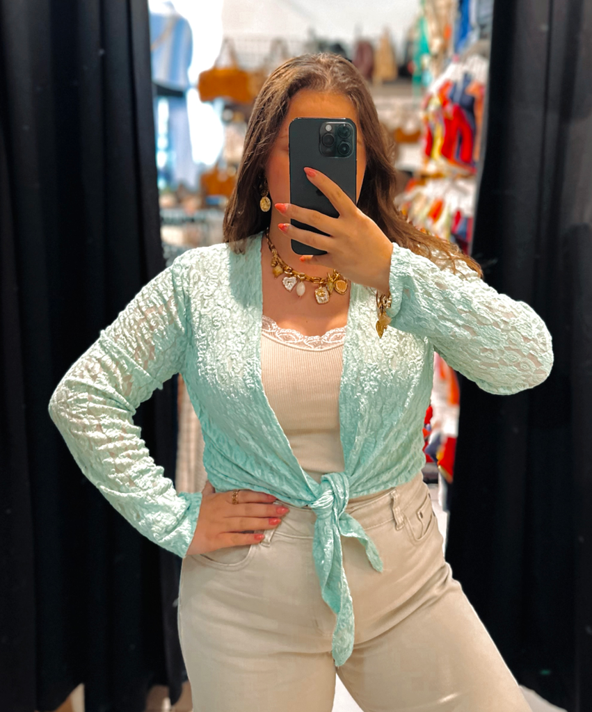 Gilet Noéline turquoise