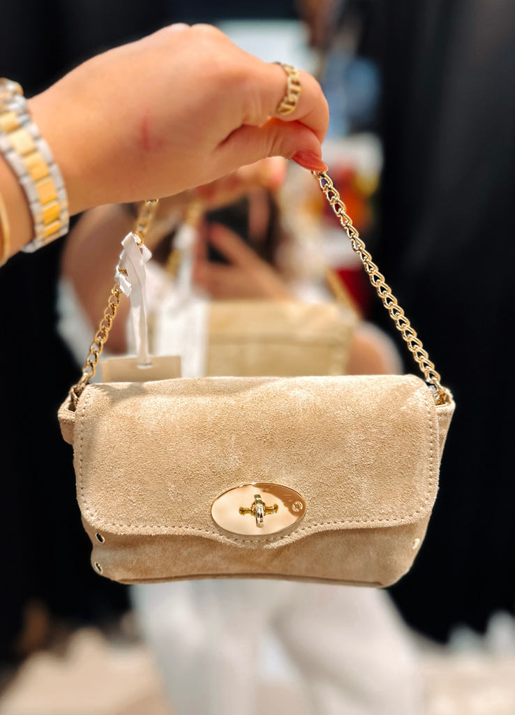 Sac Lou beige daim