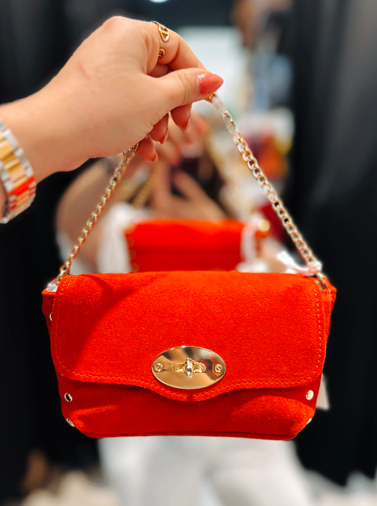 Sac Lou rouge daim