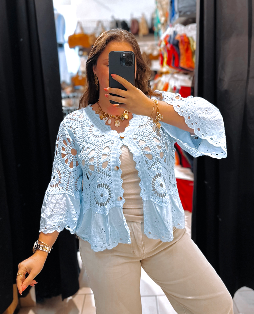 Gilet Elza bleu ciel