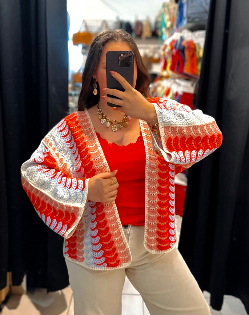 Gilet Delphine rouge