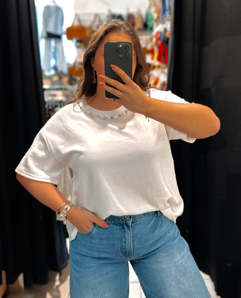 T-shirt Lucile blanc