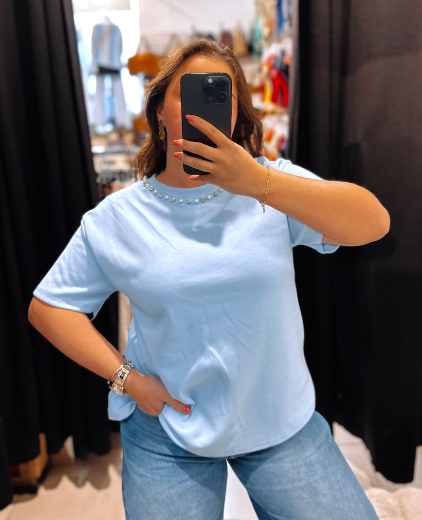 T-shirt Lucile bleu ciel