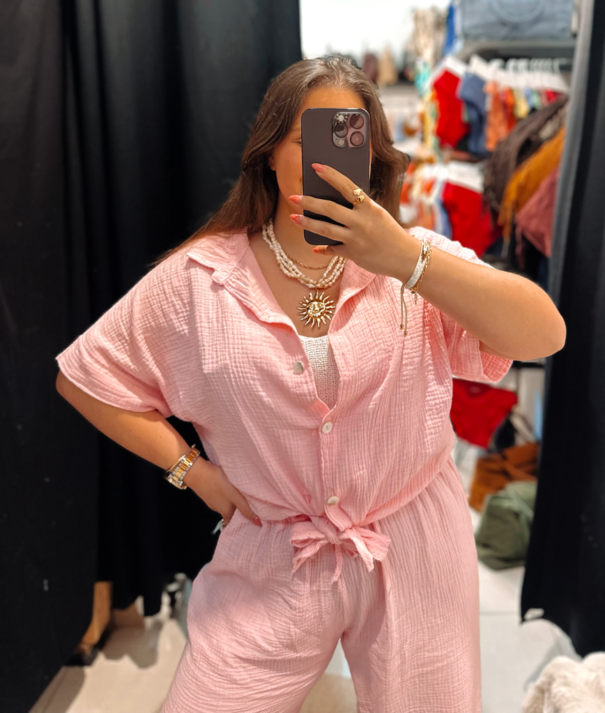 Chemise Agnès rose
