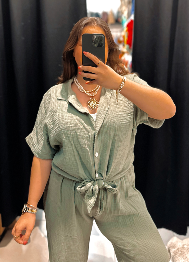 Chemise Agnès kaki
