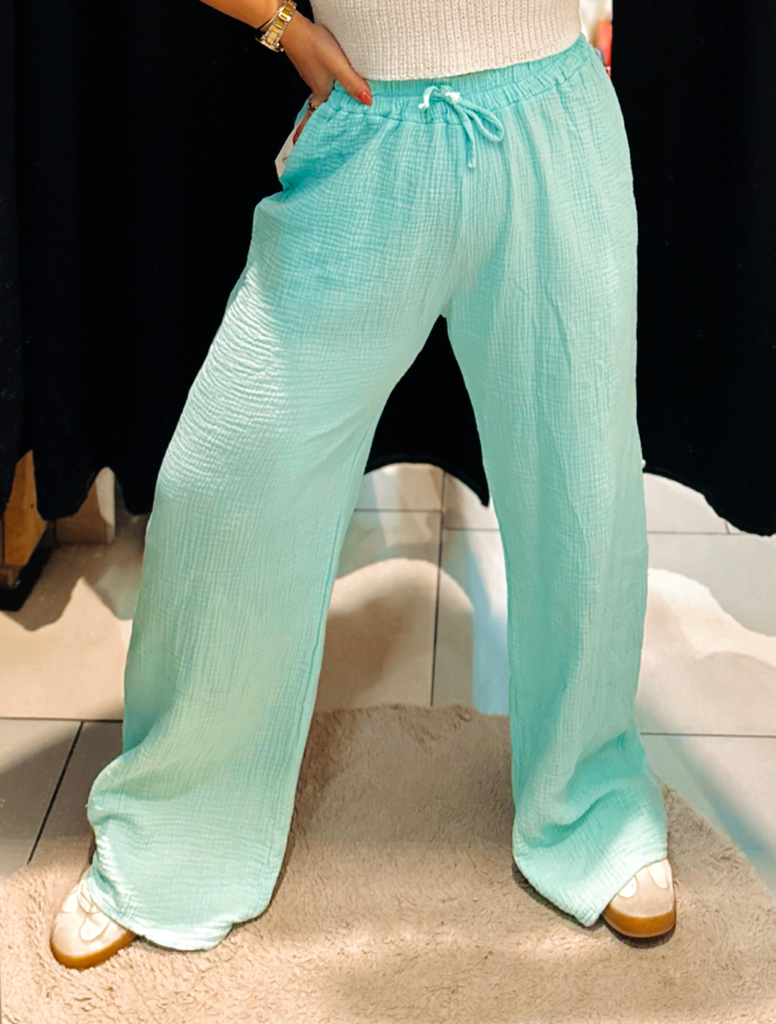 Pantalon Victoria turquoise