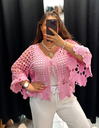 Gilet Mara rose