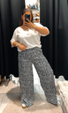 Pantalon léopard noir