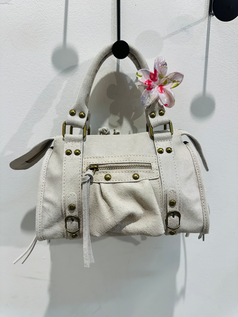 Petit sac gaga en cuir crème