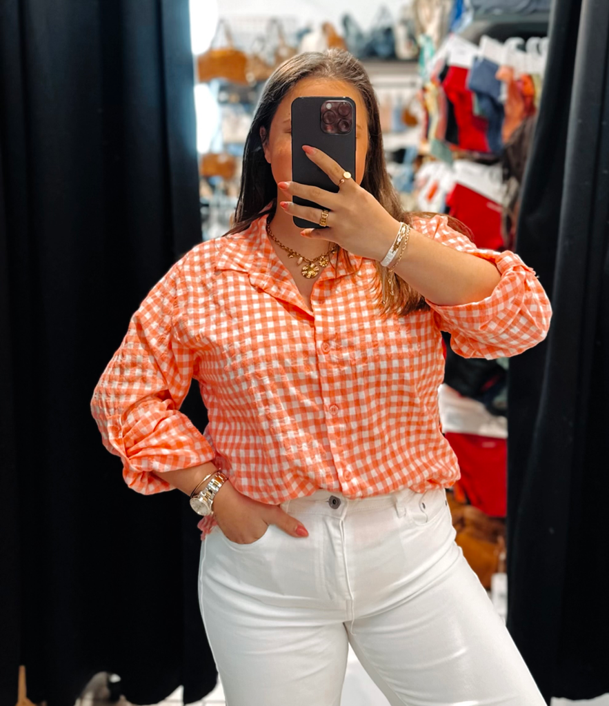 Chemise Huguette corail