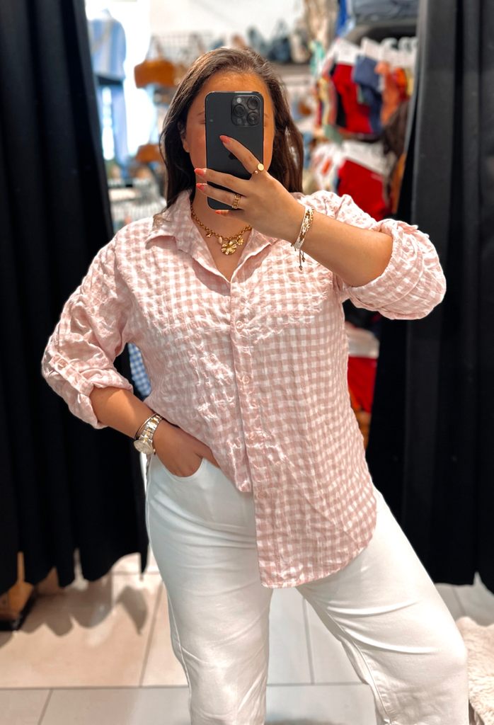 Chemise Huguette rose pâle