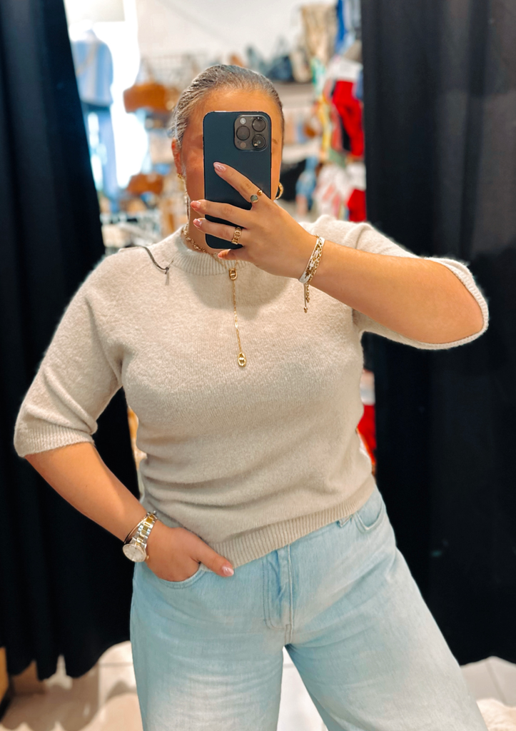 Pull Carmen beige