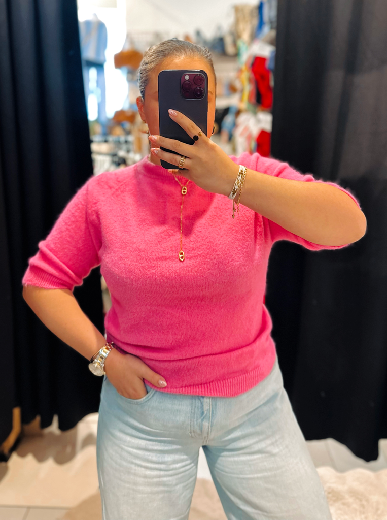 Pull Carmen fuchsia