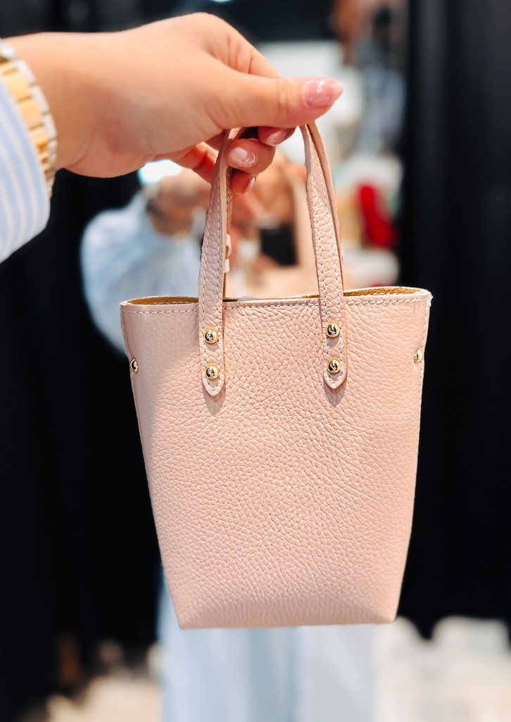 Sac Maria cuir rose