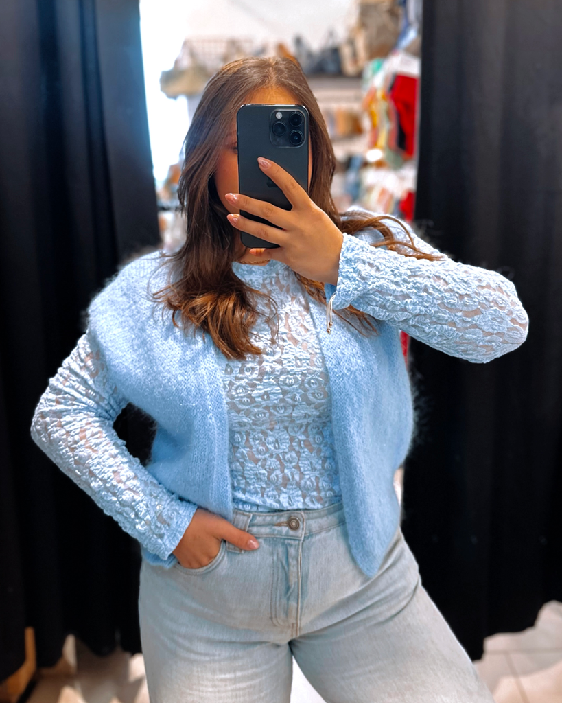 Gilet Laurène bleu ciel