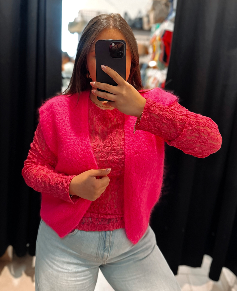 Gilet Laurène fuchsia