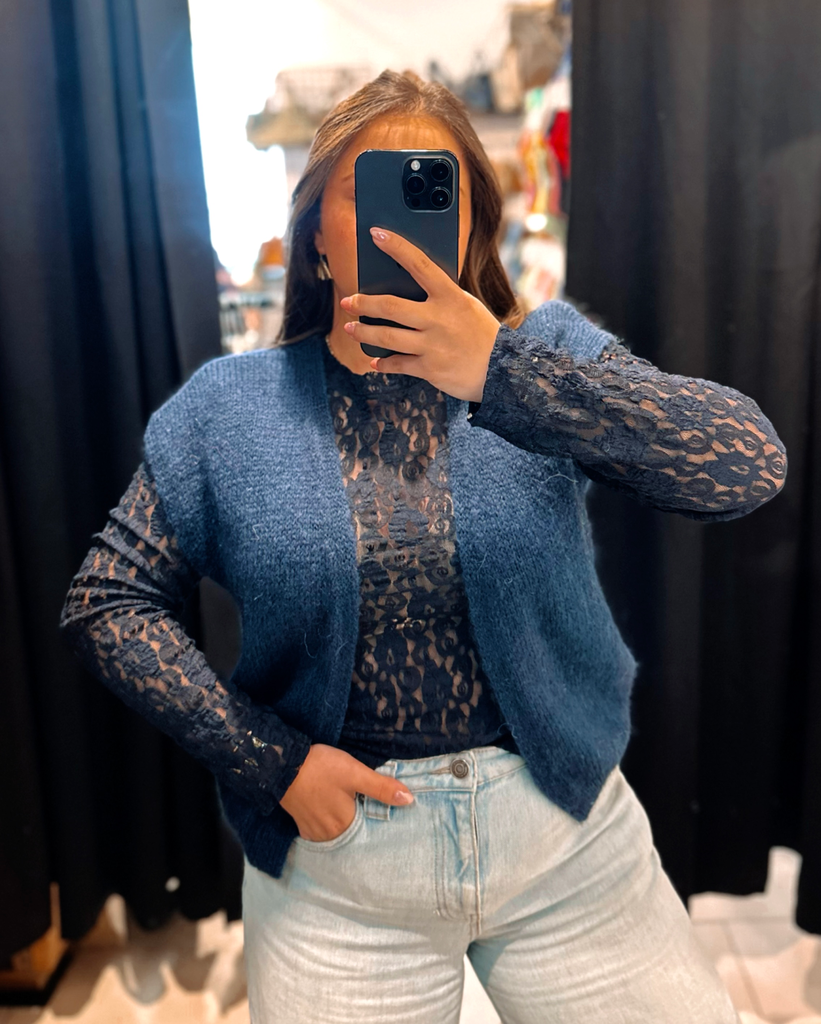 Gilet Laurène bleu marine