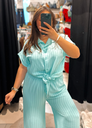 Chemise Alizée turquoise