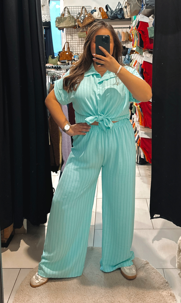 Pantalon Alizée turquoise