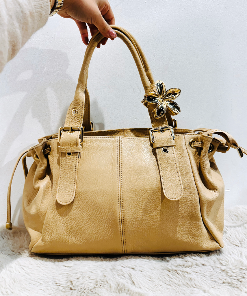 Sac Gérard beige en cuir