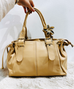 Sac Gérard beige en cuir
