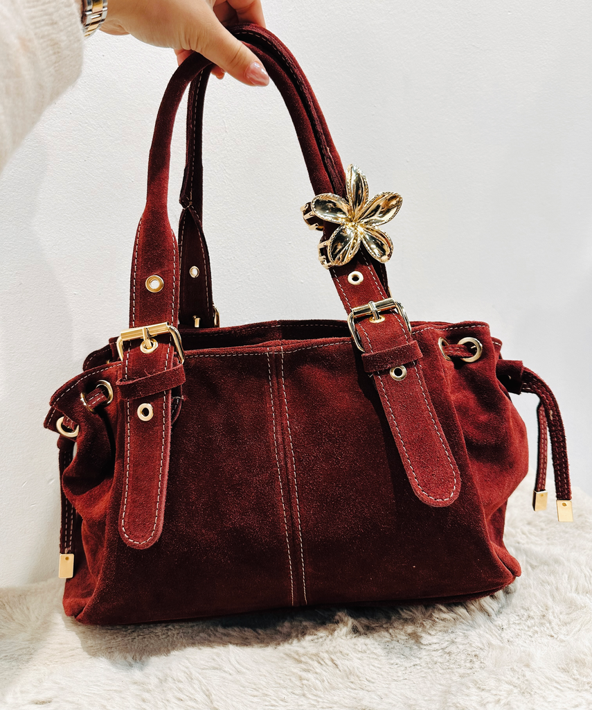 Sac Gérard bordeaux en daim