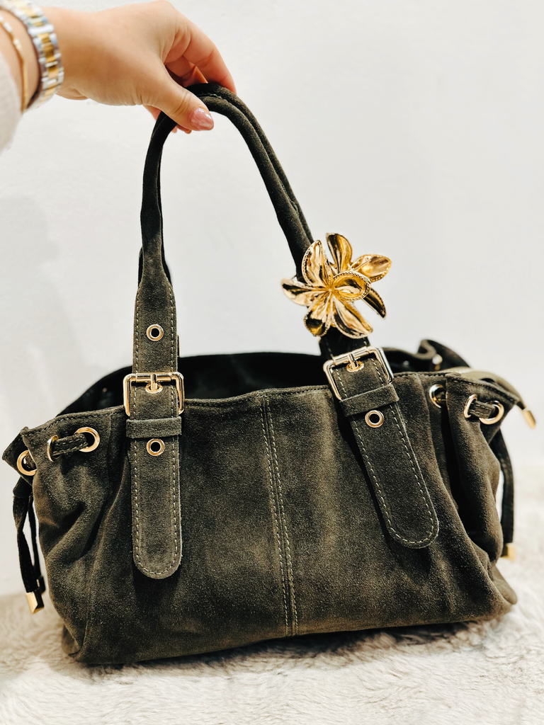 Sac Gérard kaki en daim