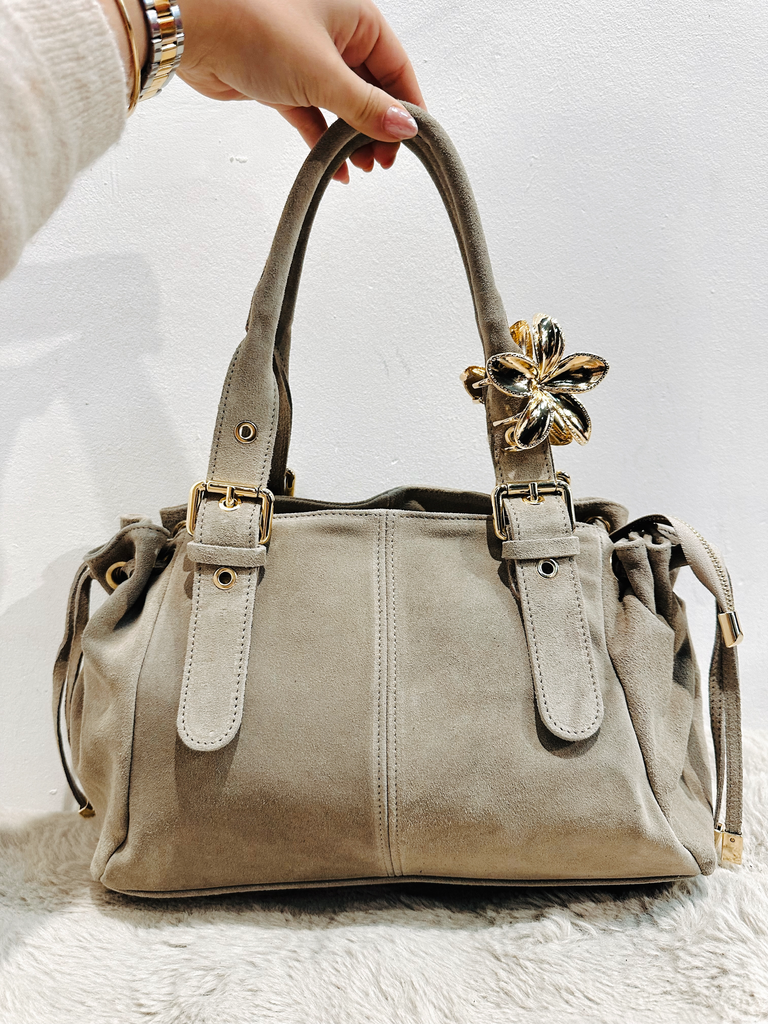 Sac Gérard taupe clair en daim