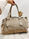 Sac Gérard XL crème en daim