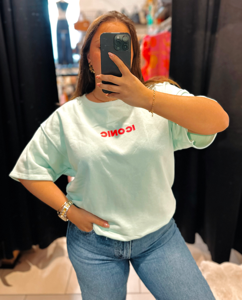 Sweat iconic vert d’eau