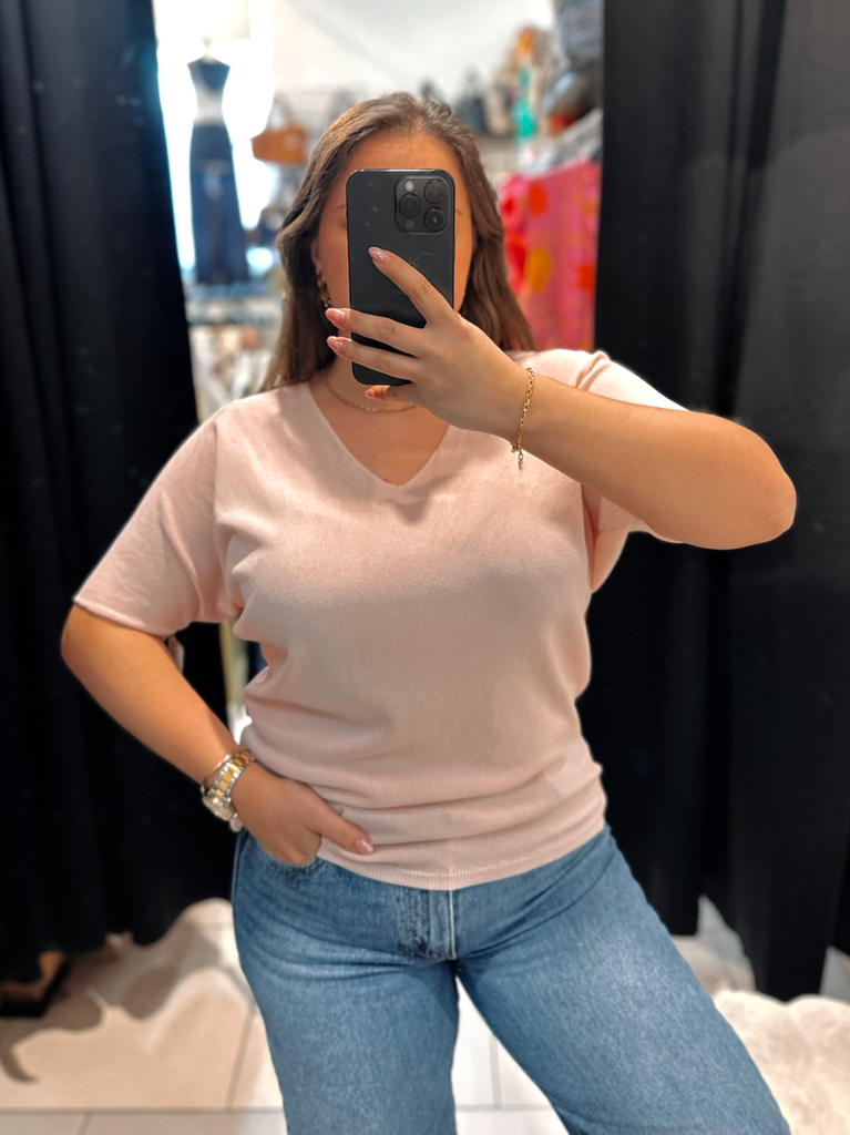 Blouse Odette rose pâle