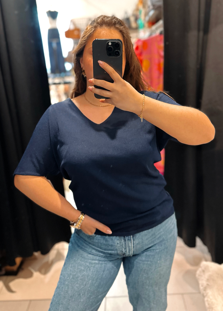 Blouse Odette bleue marine