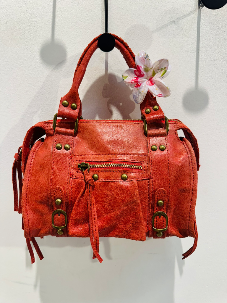 Petit sac gaga en cuir rouge