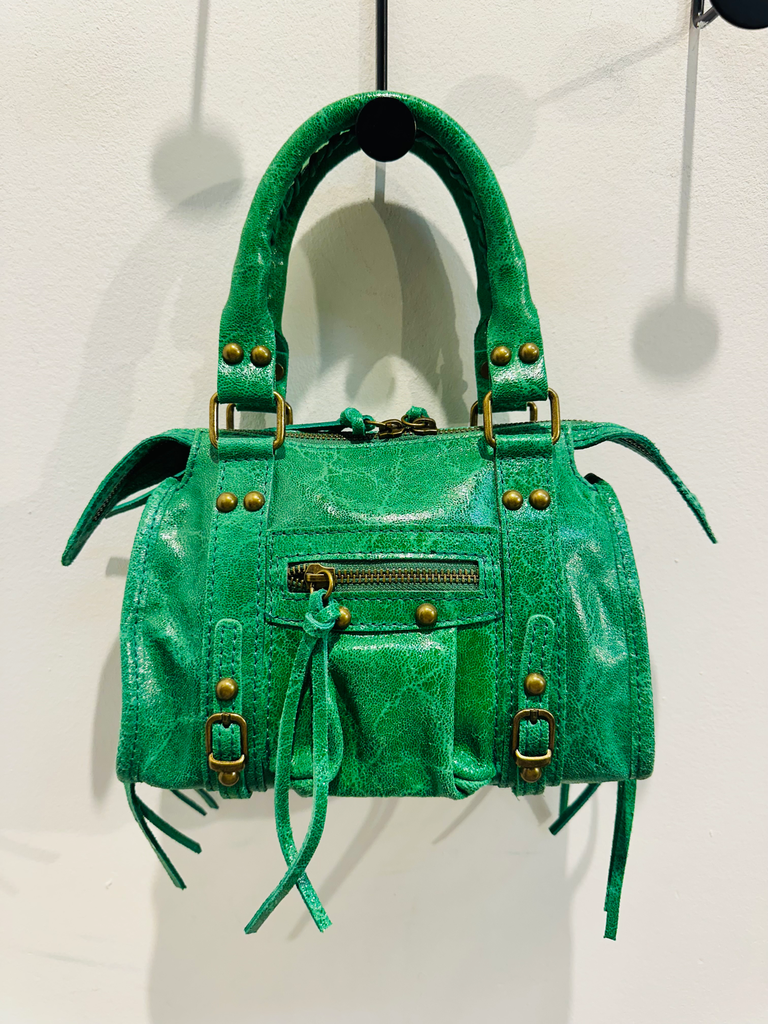 Petit sac gaga en cuir vert