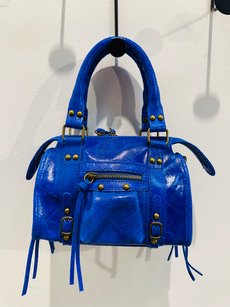 Petit sac gaga en cuir bleu roi