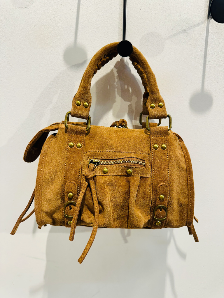 Petit sac gaga en daim camel